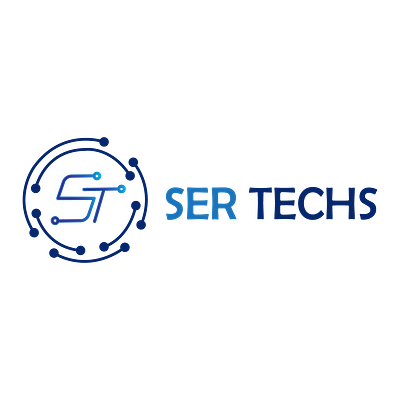 SER TECHS LOGO branding graphic design logo logo design vector