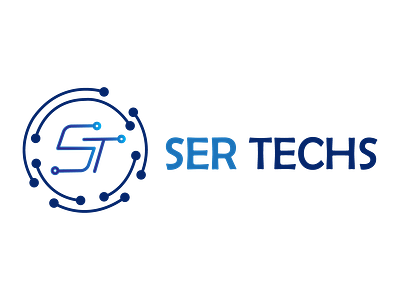 SER TECHS LOGO branding graphic design logo logo design vector