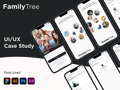 Family Tree App app design family tree app family tree app design family tree app development graphic design mobile app ui design uiux design
