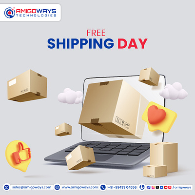 🎉 Happy National Free Shipping Day! 🛍 amigoways amigowaysappdevelopers amigowaysteam branding