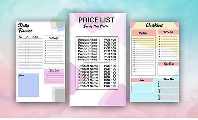 I will design checklist and planner for you checklist graphic design menu card menu design planner pricelist