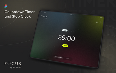 Countdown Timer and Stop Clock figma interaction logo ui uiux web web design