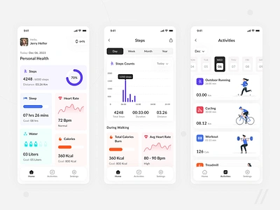 Health Tech Integration App app appdevelopment design fitnessapp health healthdata healthtech illustration mobile app smarthealth smartwatchintegration sport ui uiuxdesign userexperience ux wellnessapp