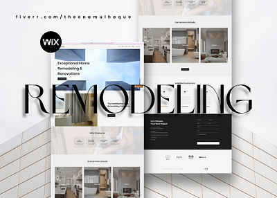 Remodeling Wix Landing Page Design agency brand branding buyer fiverr freelancer marketing theenamulhaque web designer web developer wix wix landing page wix website