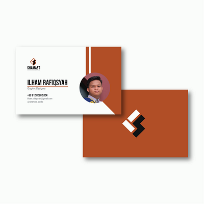 Ilham Rafiqsyah - Shamast Studio business business card card design digital printing elegant illustrator minimal printing simple