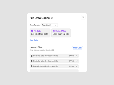 File Data Cache app bento component data design design system figma file file management landing page light minimalist modal page section settings ui ui design ui kit widget