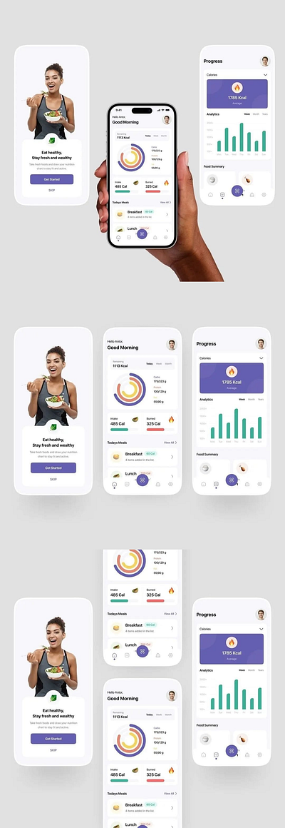 Fitness App UI fitness app graphic design information architecture responsive design ui ux design