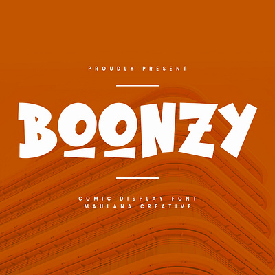 Boonzy Comic Display Font branding font fonts graphic design logo nostalgic