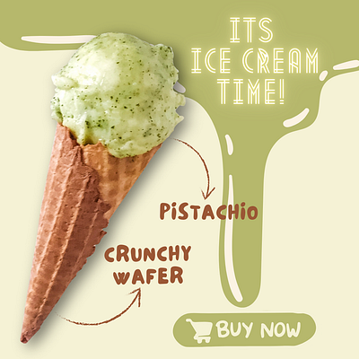 Ice cream advertisement advertisement brand digital art ice cream illustration marketing photoshop