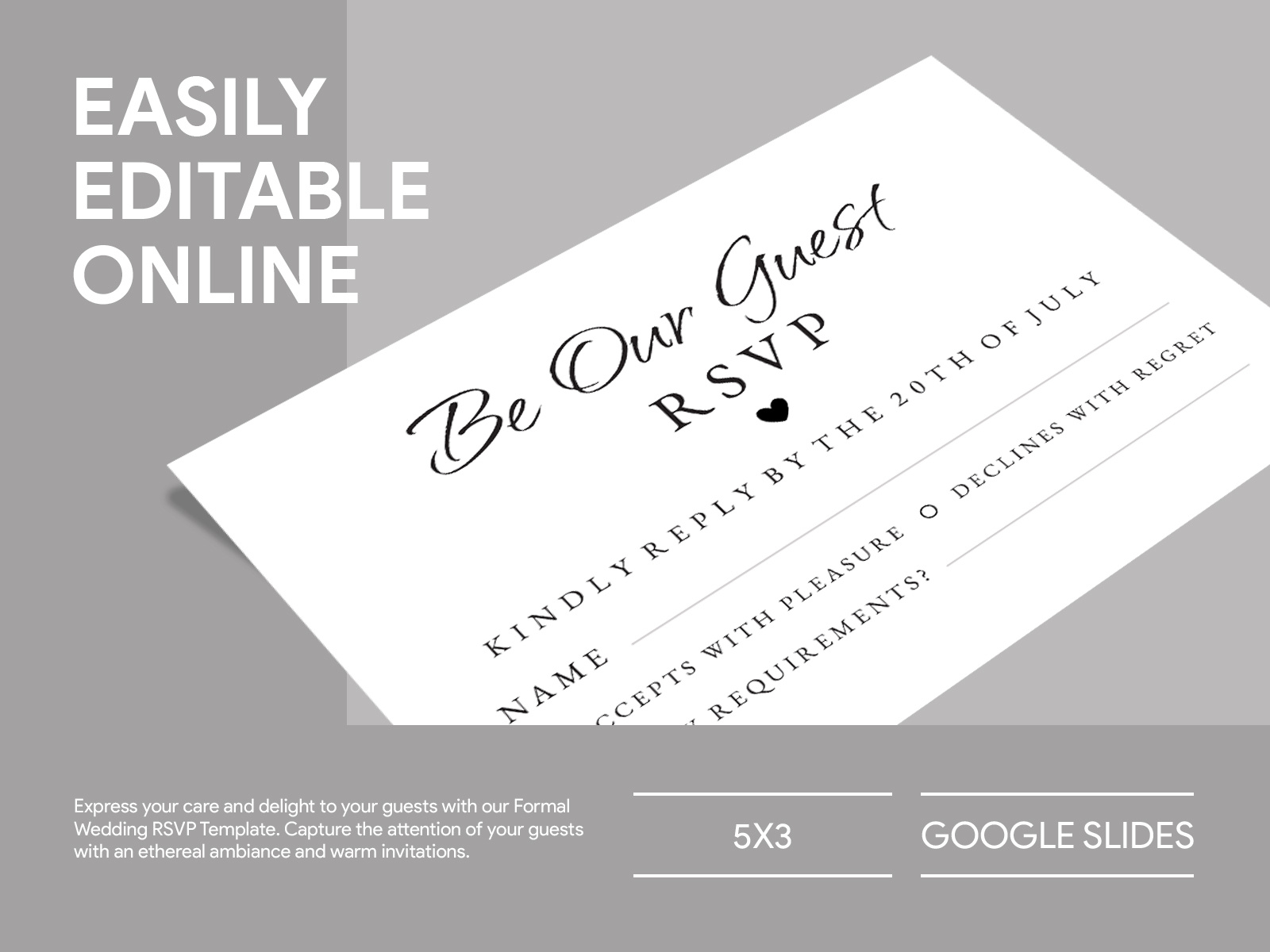 Formal Wedding RSVP Free Google Docs Template by Free Google Docs