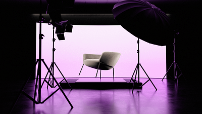 3D Photostudio 3d blender3d design chair furniture photo studio product render purple