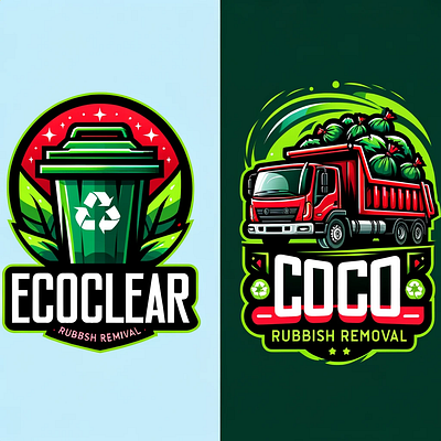 Rubbish removal service logo design ideas branding design graphic design logo