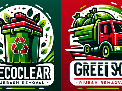 Rubbish removal service logo design ideas branding design graphic design logo