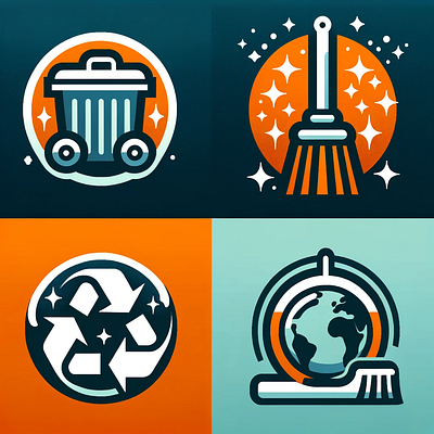Rubbish removal service logo design ideas branding design graphic design logo