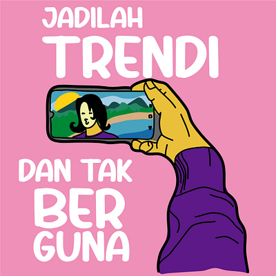 JADILAH TRENDI darkjoke graffiti graphic design humour illustration laughingatmyself meme vector