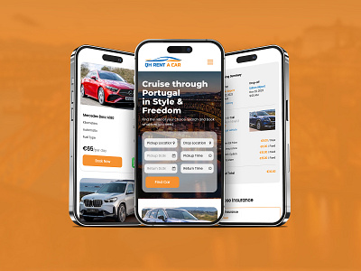 Rent A Car Mobile Website mobile design rent a car website ui user interface design web design