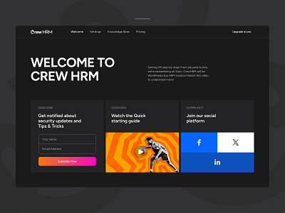 Crew HRM - Recruitment & Selection Overview admin best of dribbble black white clean cre creative dark dashboard design dribbble trend hrm application minimal popup ui web application wordpress