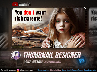 Thumbnail Design - Rich Kids design graphic design manipulation midjourney photo editing photoshop thumbnail youtube thumbnail