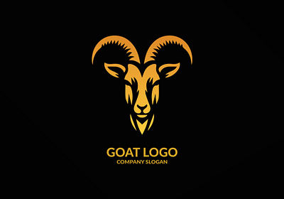 Goat Head Logo animal branding design goat graphic design head illustration logo typography vector