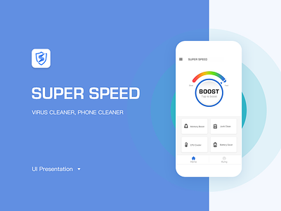 Super Speed app clean design ui