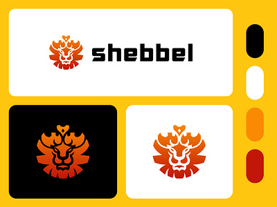 Lion King Shebbel animal branding concept creative creator crown design designer face fire idea king lion logo logos mascot minimal minimalist modern professional