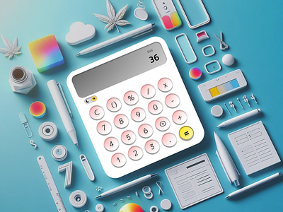 A Simple Calculator dailyui graphic design illustration ui ux