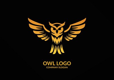 Owl Flying Logo animal bird branding design flying graphic design illustration logo owl typography vector