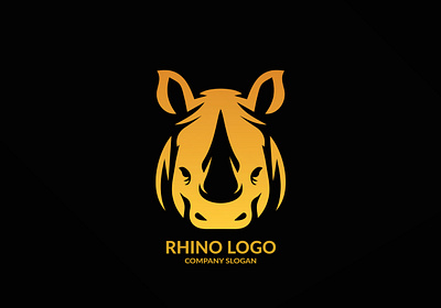 Rhino Head Logo animal branding design graphic design head illustration logo rhino vector