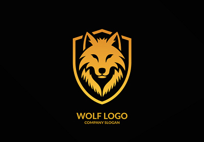 Wolf Head Logo animal branding design graphic design head illustration logo typography vector wolf