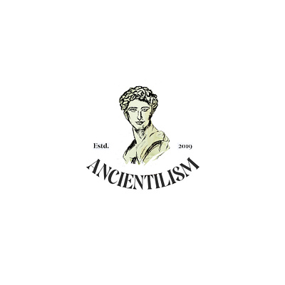Ancientilism drawing hand draw illustration logo roamn roman statue