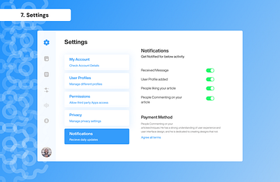 Daily UI Day 07 - Settings 100 days ui daily ui day 7 graphic design settings ui