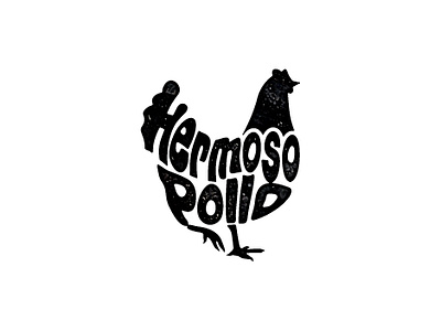 hermoso pollo bird black and white design drawing hand draw hen illustration logo old