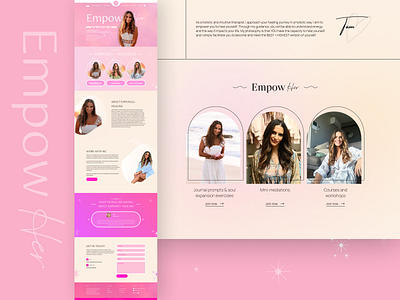 UI Design for EmpowHer brand branding design digital digital art ecommerce feminine graphic design identity branding mental health ui ui design ui ux ux ux design web web design website website design