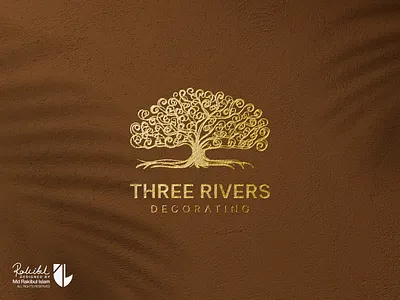 Three Rivers Decorating Logo brand identity branding custom illustration decoating products decorating design graphic design hand drawn illustration illustrative logo logo logo designer modern logo mystic mystic tree professional logo retailer logo tile retailer tree tree logo