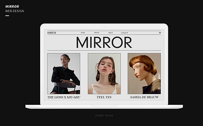 Mirror app design fashion girl ui web