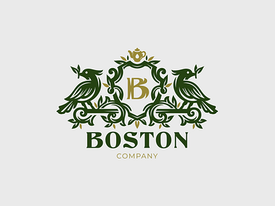 Boston bird coat of arms heraldry logo logotype nature tea