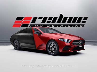 A piece of RednicProDetailing blackred carad caradvertising carbranding carfoil carwrap colantmasina folieauto hubifarago mercedes redcar rednicprodetailing wrappedcar