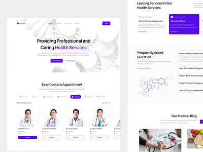 MedPick - Medical Landing Page app appointments design doctor health hospital insurance medical ui ux web design website