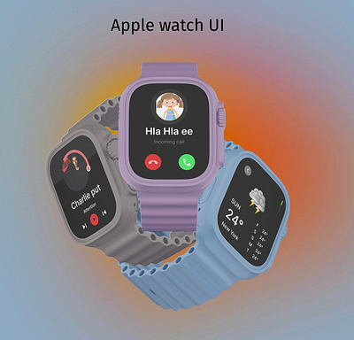 Apple watch UI apple watch branding design graphic design illustration typography ui ux visual design