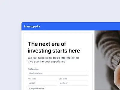 Sign Up UI bank design investment login minimal product design sign up ui ux web app