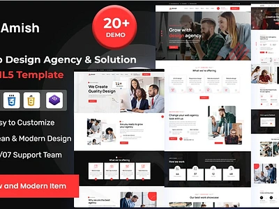 Creative Design Agency & Solution HTML5 Template agency business company corporate create creative design landscape lawn multipurpose personal portfolio quality services solution studio technology web