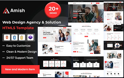 Creative Design Agency & Solution HTML5 Template agency business company corporate create creative design landscape lawn multipurpose personal portfolio quality services solution studio technology web