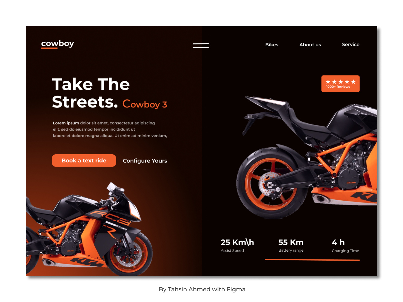 Website UI design for bike brand ads design bike landing page branding creative web design design graphic design graphic designer landing page ui logo designer tahsin ahmed ui ui designer web design website ui designer