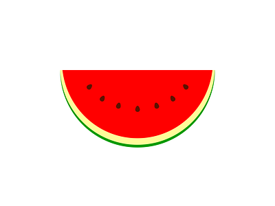 Half of Watermelon branding design fruit half icon illustration logo melon red watermelon slice watermelon