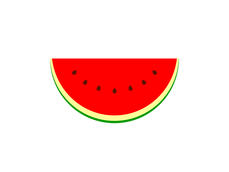Half of Watermelon branding design fruit half icon illustration logo melon red watermelon slice watermelon