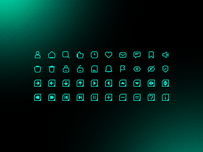 #55 DailyUI • Icon Set arrows cyber dailyui edgy home icon icons iconset lock seticon solid ui uidaily uiux user