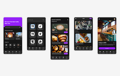 Eclipse Cafe Mobile App - UI Design app cafe mobile app ui