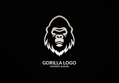 Gorilla Logo animal branding design gorilla graphic design illustration logo typography vector