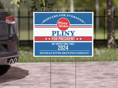 Pliny For President 2024 Yard Sign america democrat design graphic design illustration logo pliny president president2024 ui vector