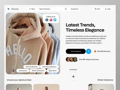 Unveiling Comfort: Explore Our Latest Hoodie 🔥 Collection! design ecommerce ecommerce website fashion fashion website header inspiration landing page mens fashion minimal online shopping online store shop shopping simple uidesign uiux web web design website